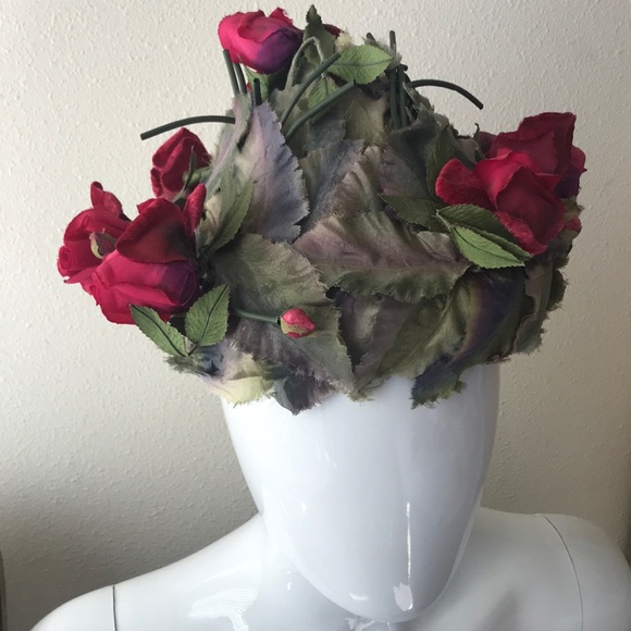 Vintage Doura Made for Frederick & Nelson Rose Hat main image 11